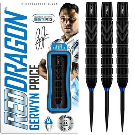 [2160] Red Dragon Gerwyn Price 'Iceman' Black (22gr)