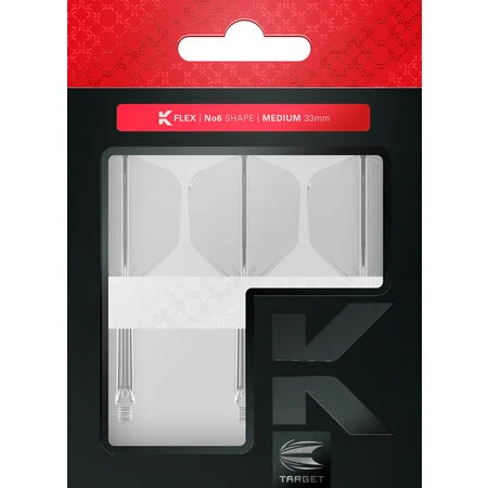 Target K-Flex N°6 Darts Flights (- Lengte -, Clear)